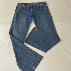 Women’s Michael Kors Blue Straight Leg Jeans low rise Embellished Chic